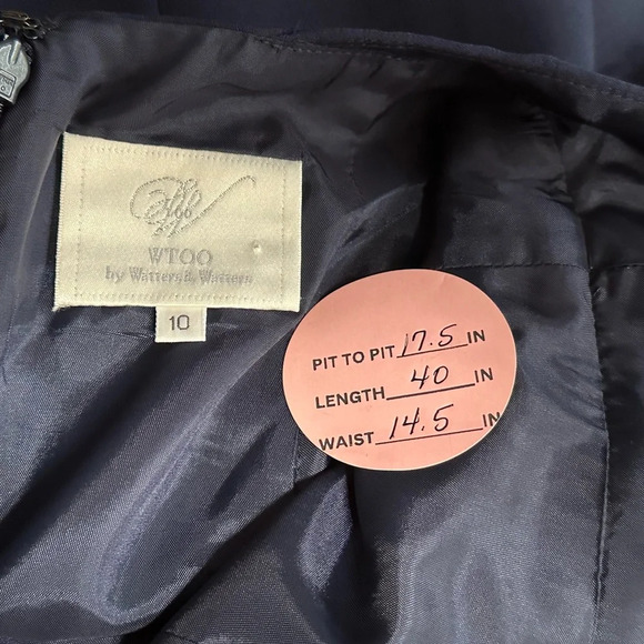 WTOO Watters & Watters Navy Blue Cocktail, Bridesmaid Dress - Picture 8 of 9